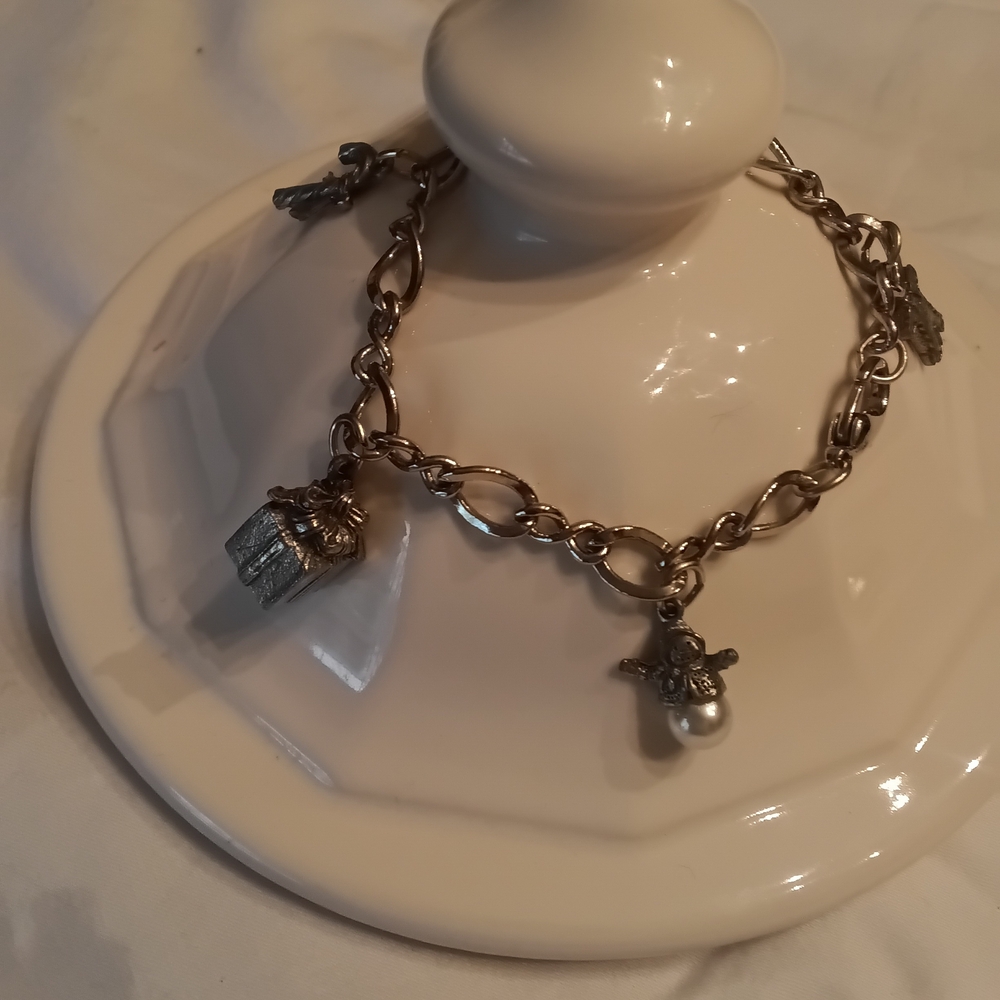Silver  Charm Bracelet with Charms - Picture 3 of 5